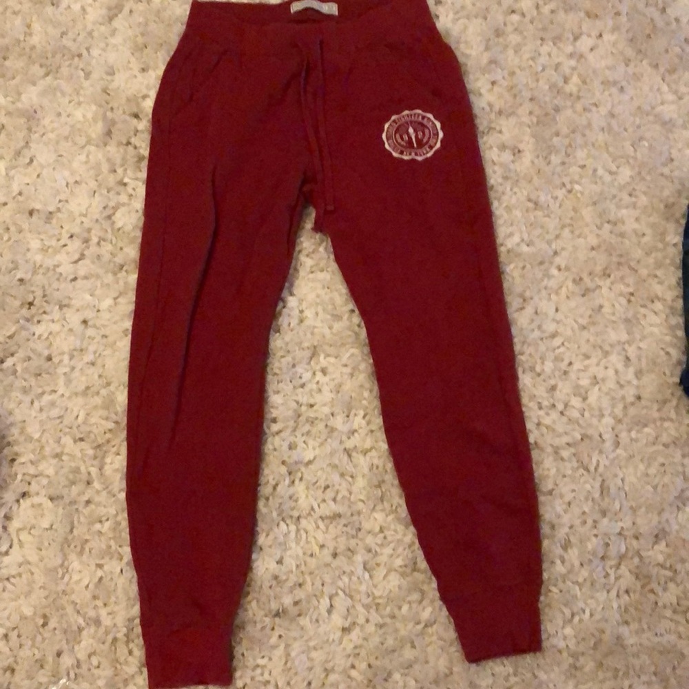 Red sweat pants